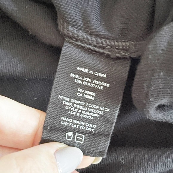 THEORY Drapey Scoop Neck Tank Black Small S - Picture 8 of 8